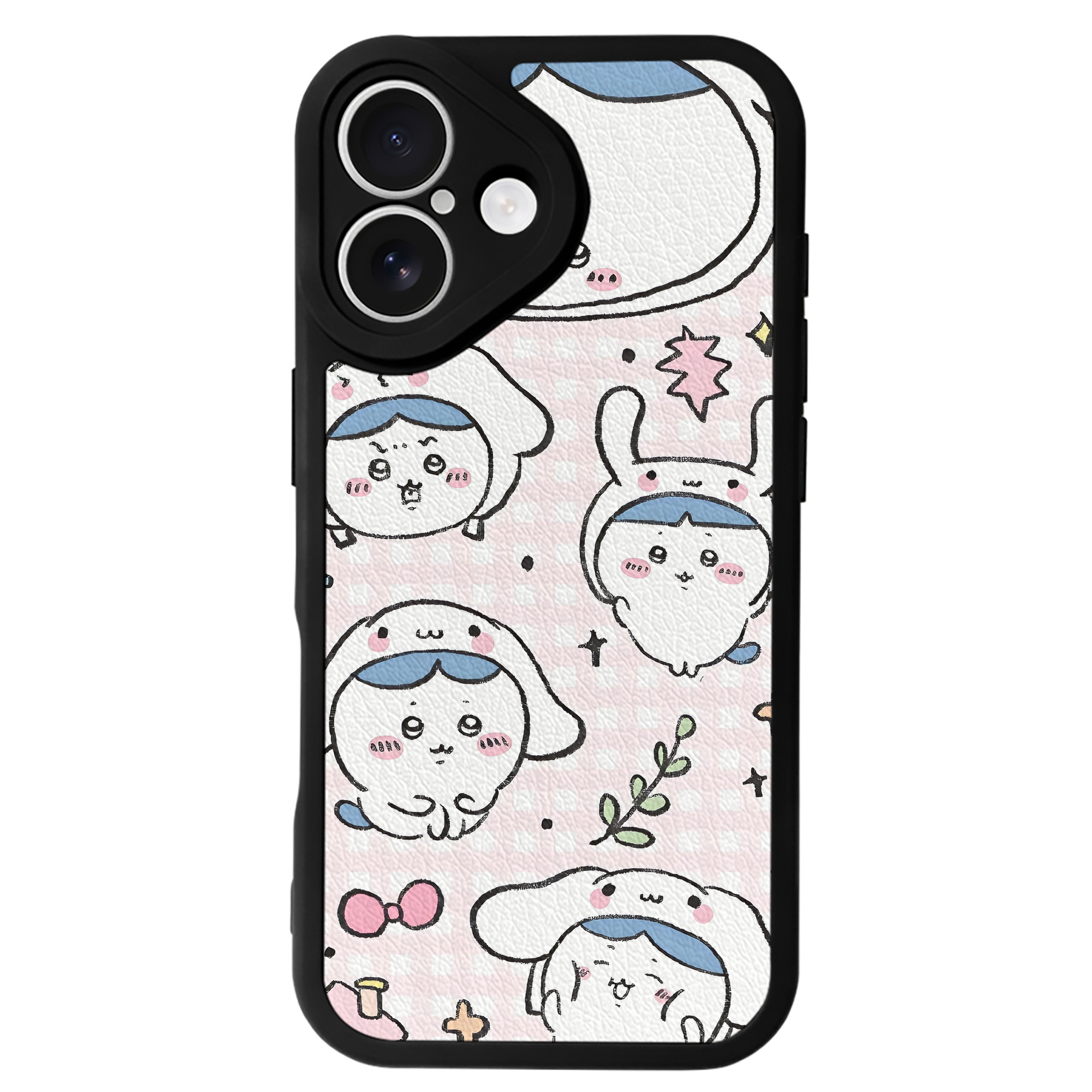 （画像用） ちいかわ Chii-kawa 【iPhone 16シリーズ対応】シリコンスマホケース（レザー調） 材質：シリコン
